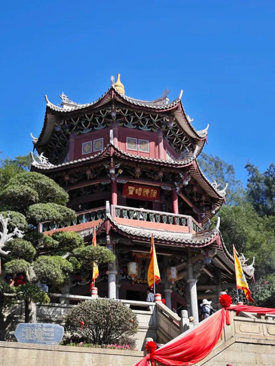 A scenic view of bai people ancestral temple