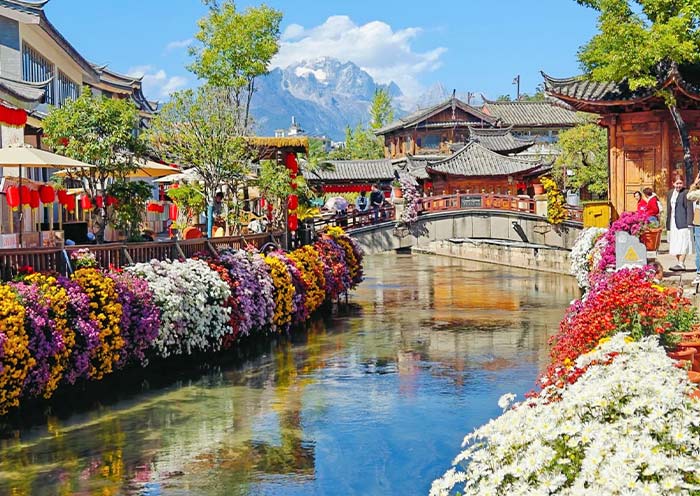 A scenic view of chashan ancient town