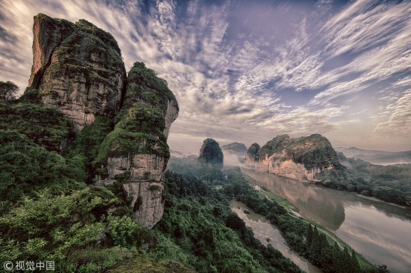 A scenic view of daxin longhu mountain