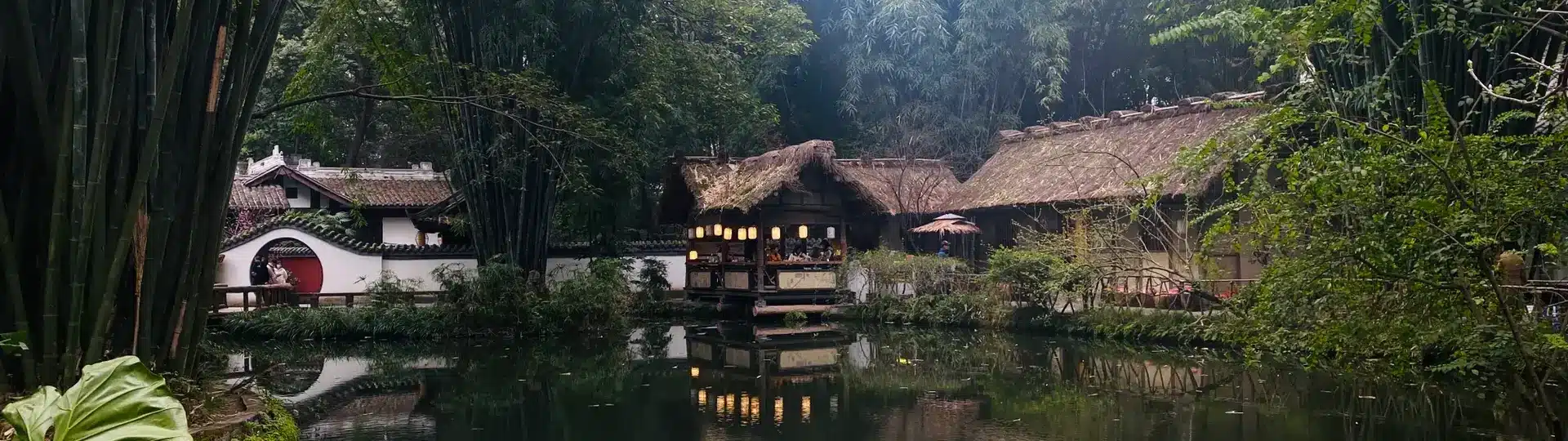 A scenic view of dufu thatched cottage