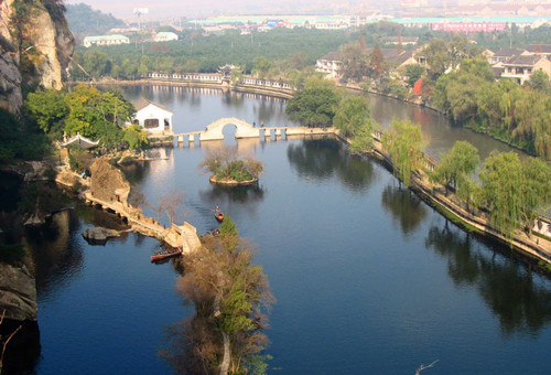 A scenic view of fengxiang_east_lake_scenic_area