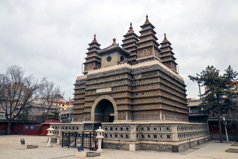 A scenic view of five_pagoda_temple_hohhot