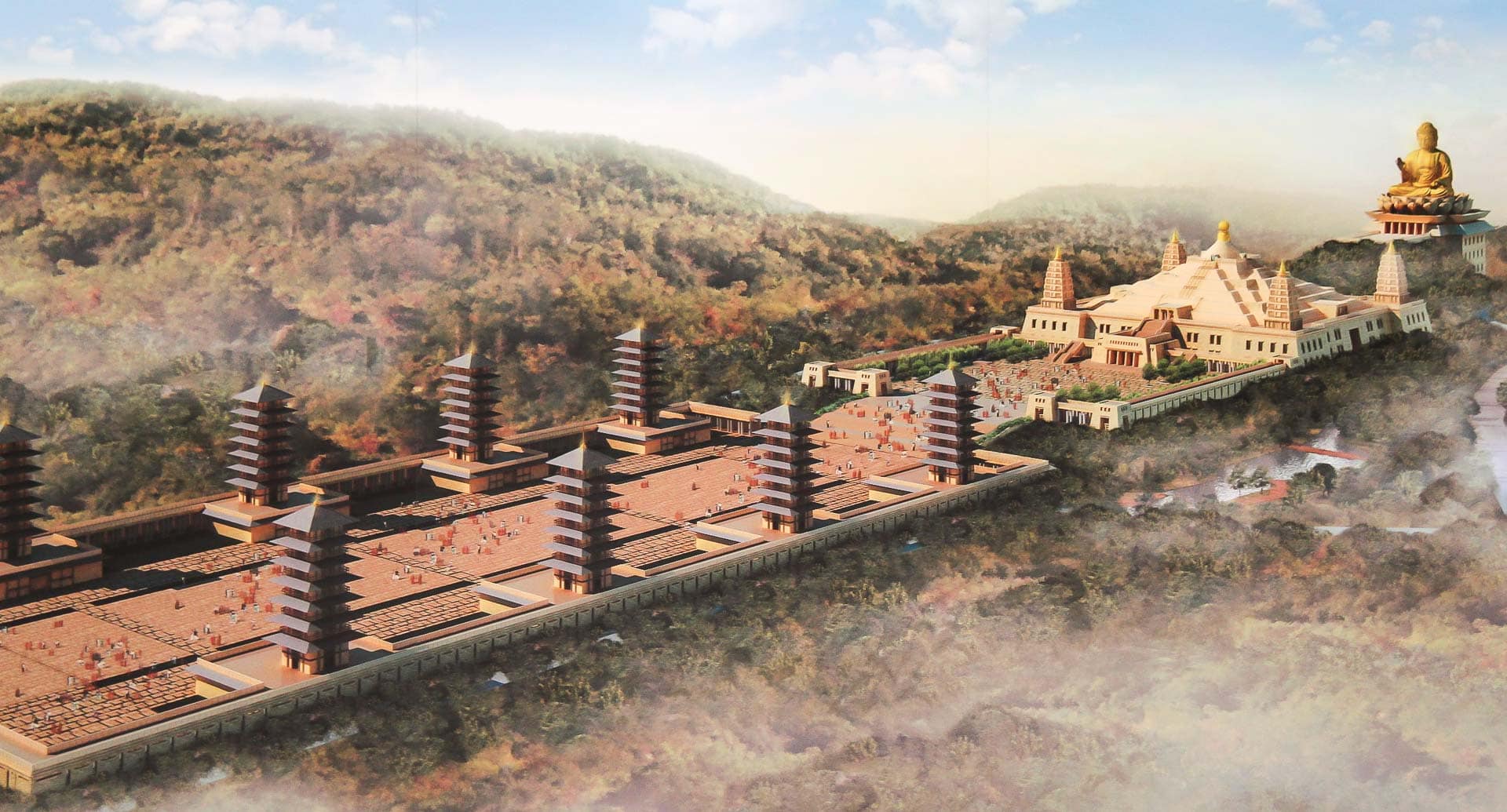 A scenic view of Foguang Temple