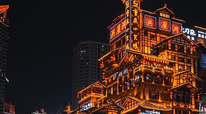 A scenic view of fubao ancient town
