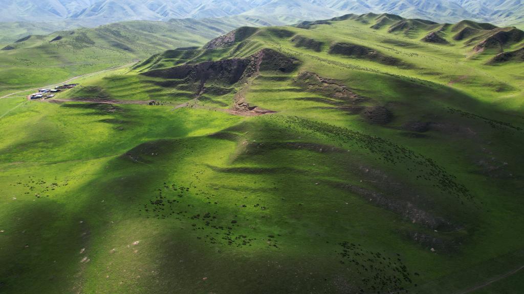 A scenic view of gannan xiahe sangke grassland