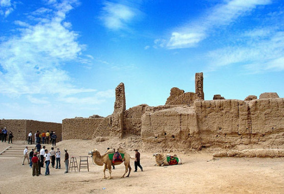 A scenic view of gaochang ancient city