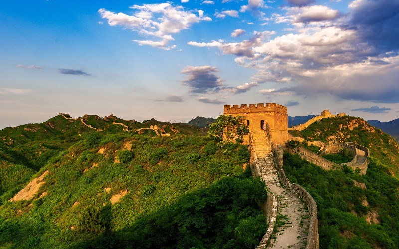 A scenic view of Great Wall Of Qi