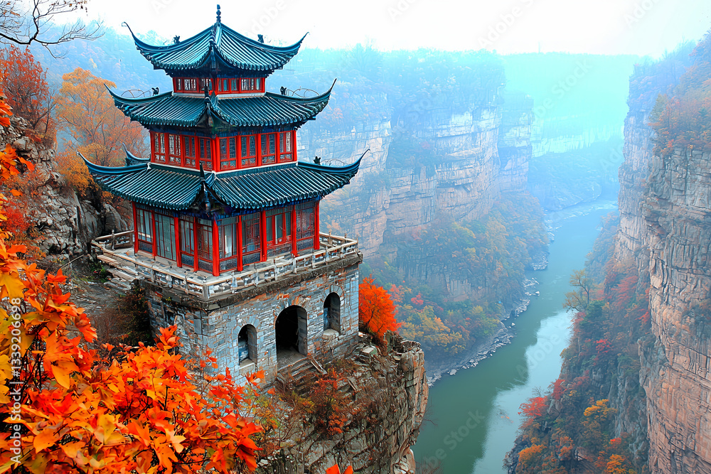 A scenic view of Guanghui Temple Pagoda