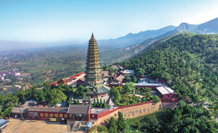 A scenic view of Guangsheng Temple And Pagoda