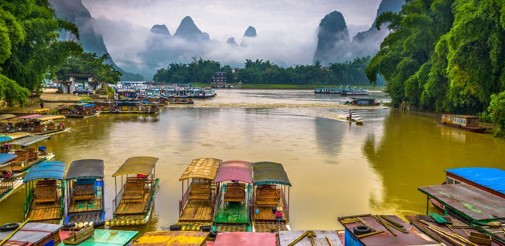 A scenic view of guilin prince city