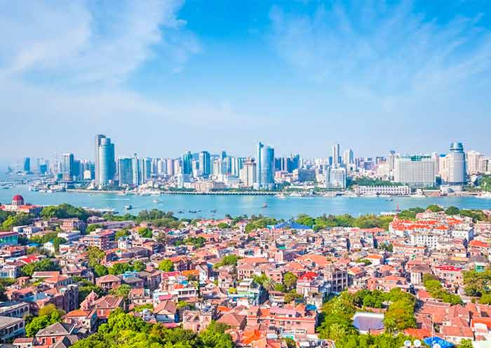 A scenic view of gulangyu island