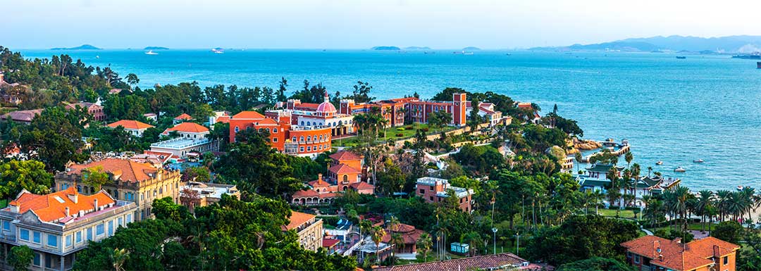 A scenic view of gulangyu island