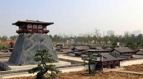 A scenic view of han_changan_city_ruins