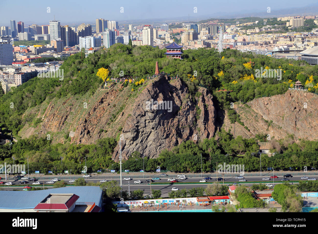 A scenic view of hongshan park urumqi