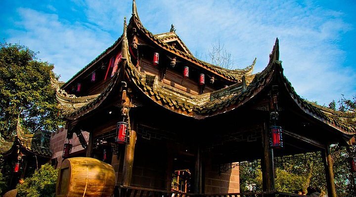 A scenic view of huanglongxi ancient town