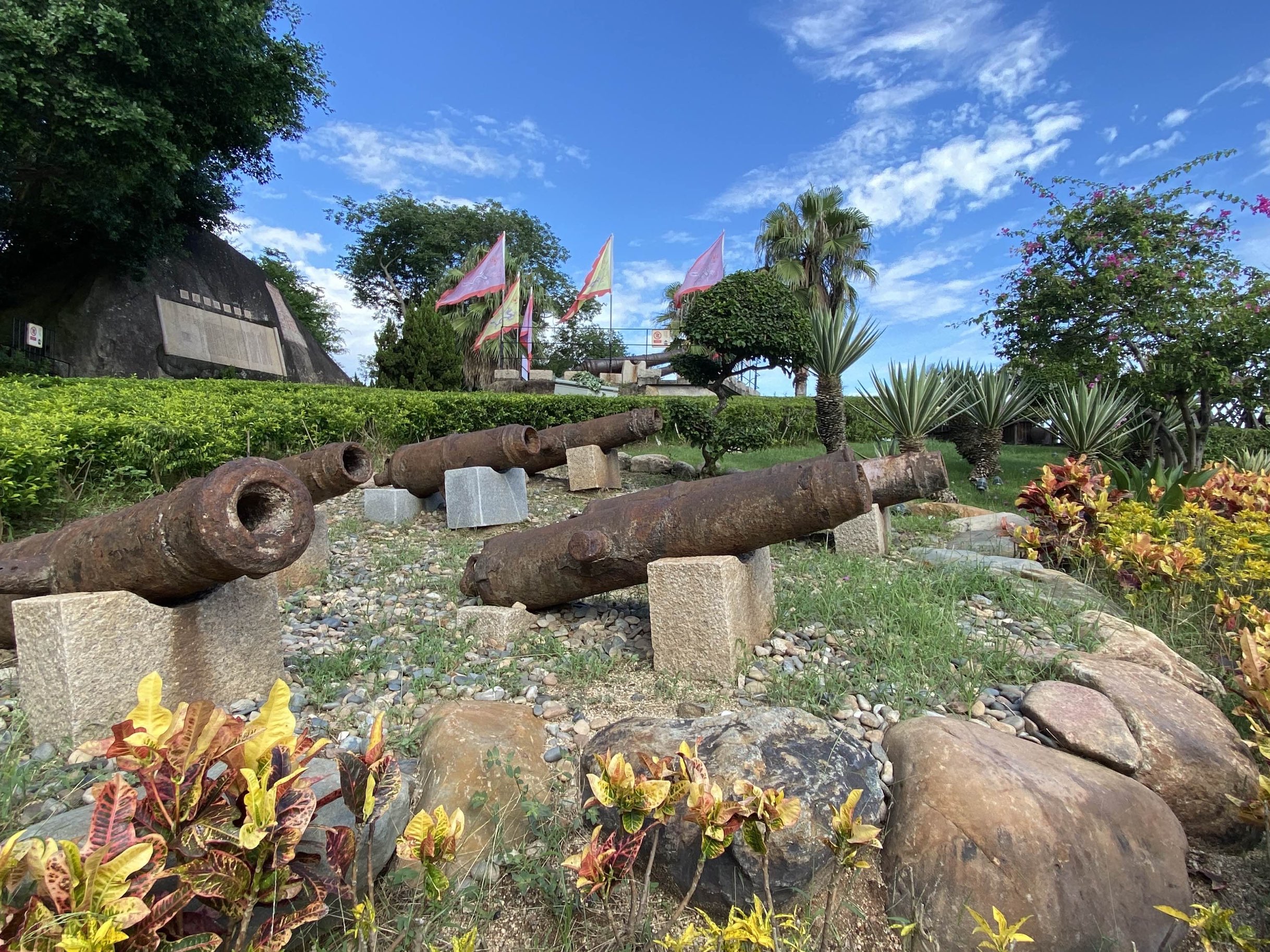 A scenic view of hulishan cannon fort