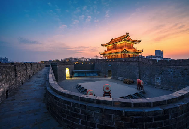 A scenic view of Jingzhou Ancient City