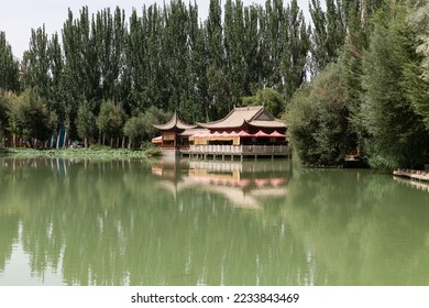 A scenic view of jiuquan west han dynasty winery