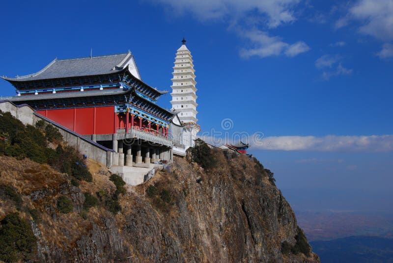 A scenic view of jizu mountain buddhist site