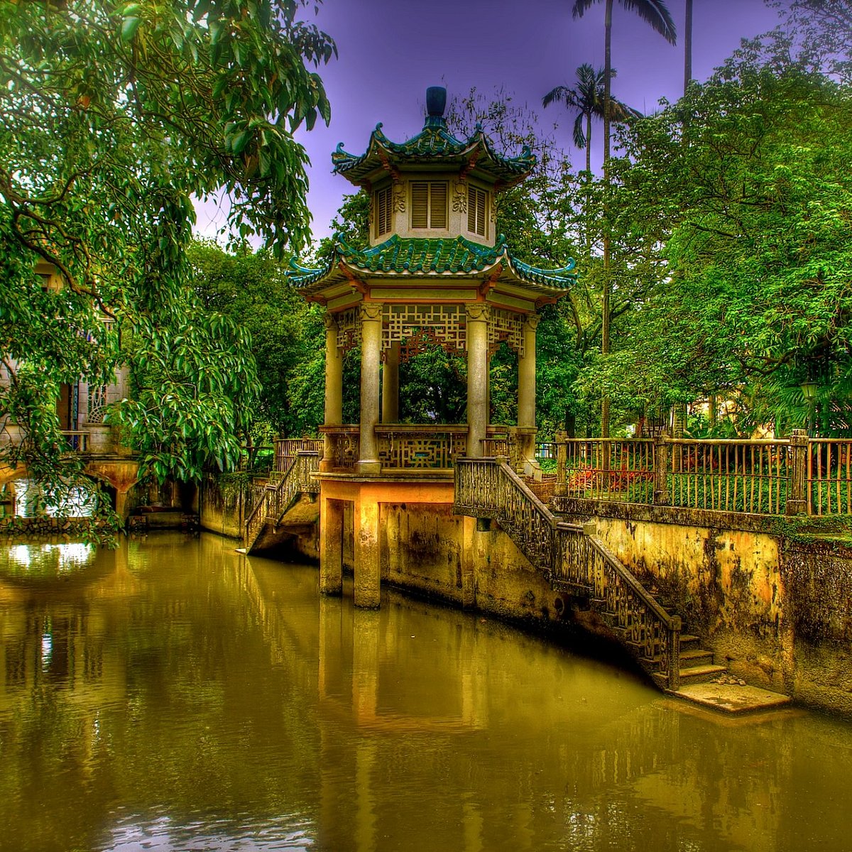 A scenic view of kaiping watchtowers