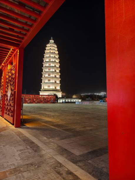 A scenic view of Kaiyuan Temple Pagoda Dingzhou