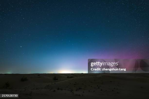 A scenic view of kubuqi_desert_seven_star_lake