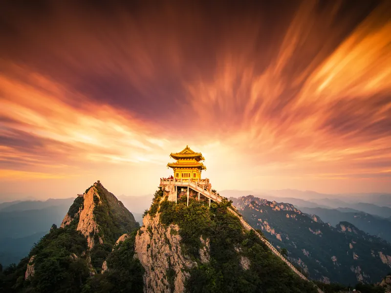 A scenic view of lantian_ape_man_ruins