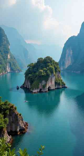A scenic view of Liugong Island