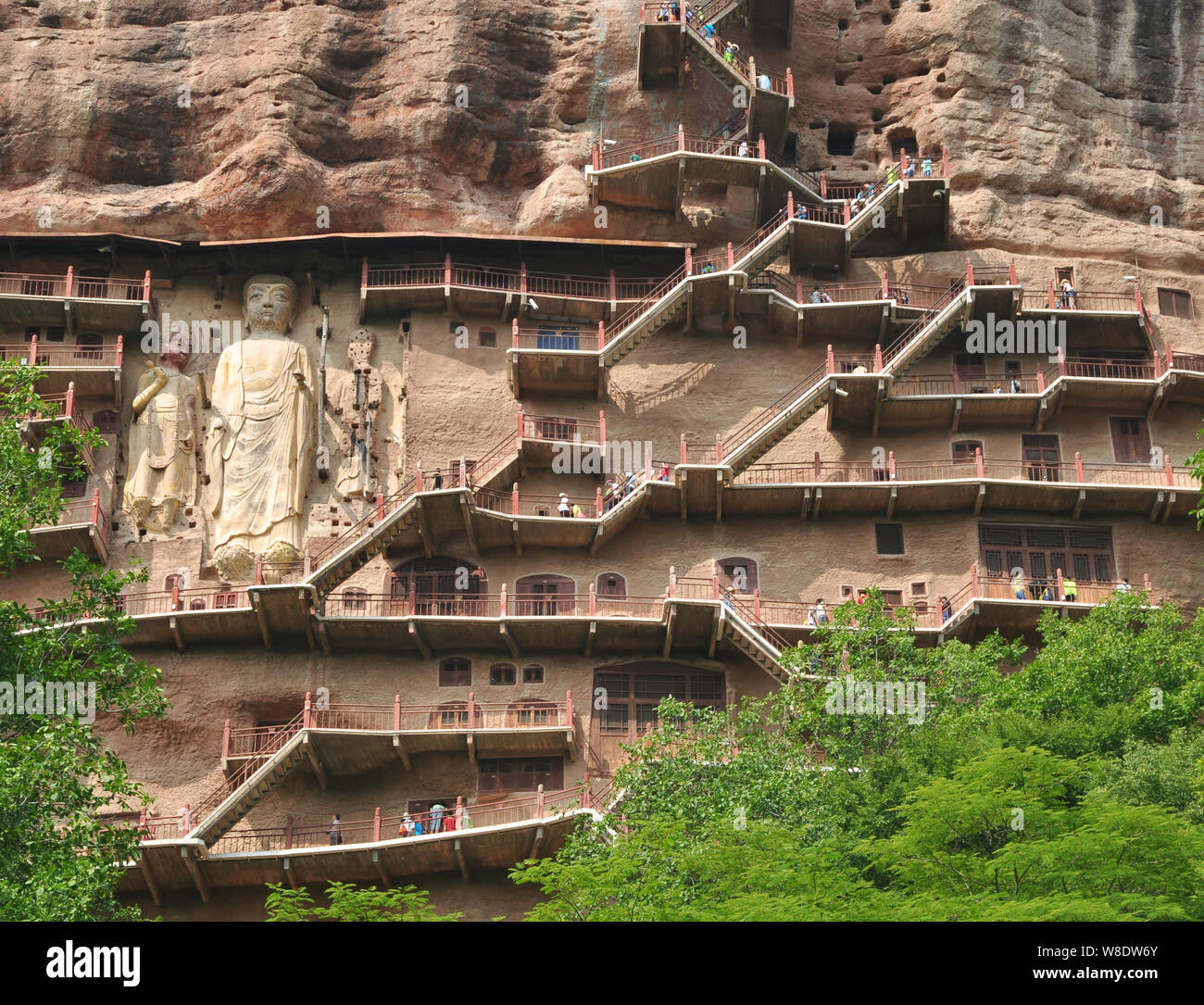 A scenic view of maijishan grottoes