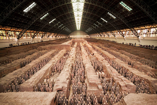 A scenic view of mausoleum_of_emperor_qin_shi_huang