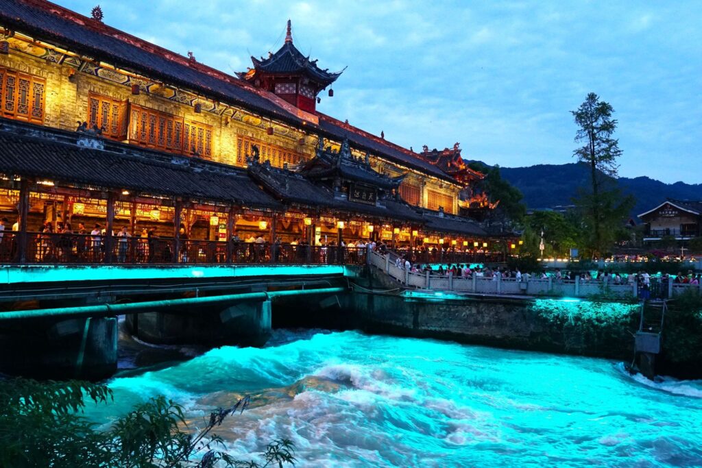 A scenic view of mount qingcheng