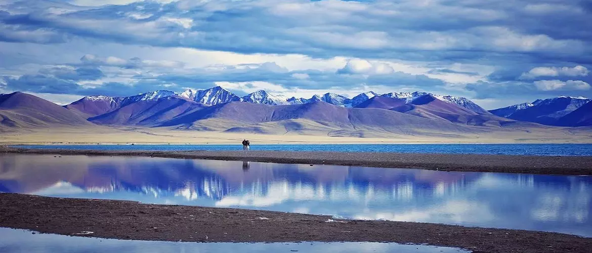 A scenic view of namtso lake