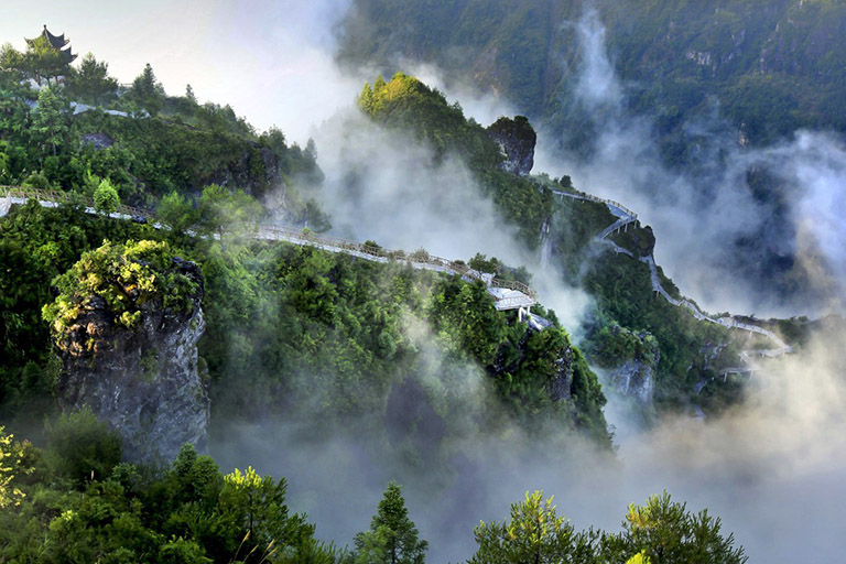 A scenic view of ningde global geopark