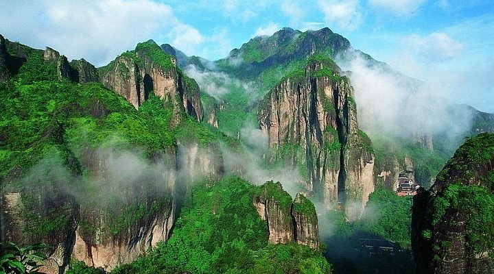 A scenic view of ningde global geopark