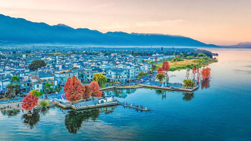 A scenic view of oriental pearl tower