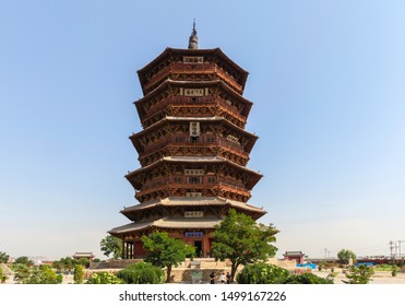 A scenic view of pagoda at chongjiao xingfu temple