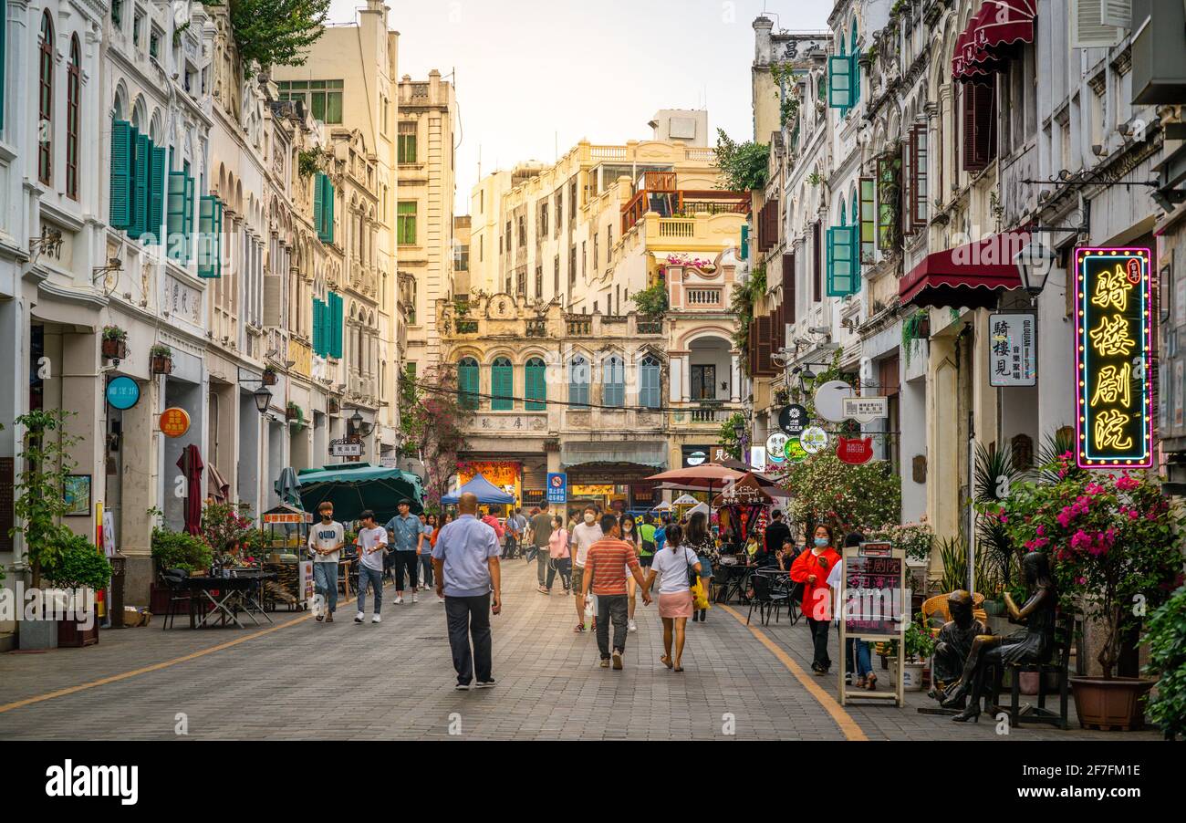 A scenic view of qilou_old_street
