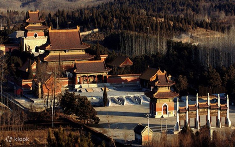 A scenic view of Qing Western Tombs