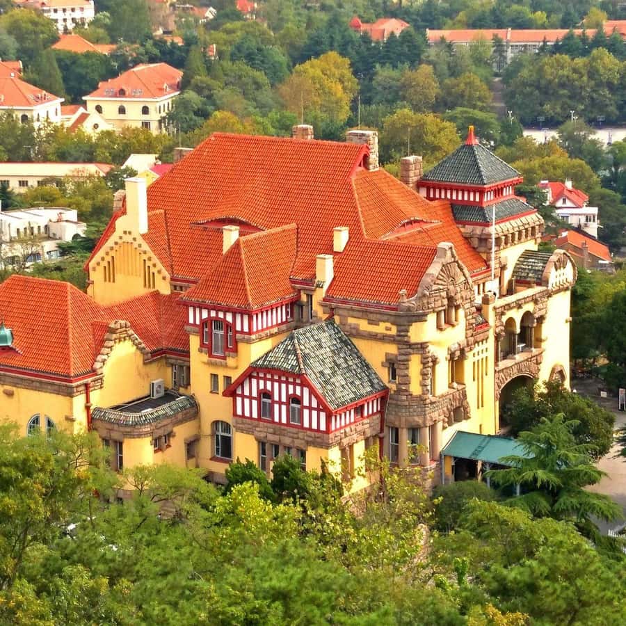 A scenic view of Qingdao Beer Museum