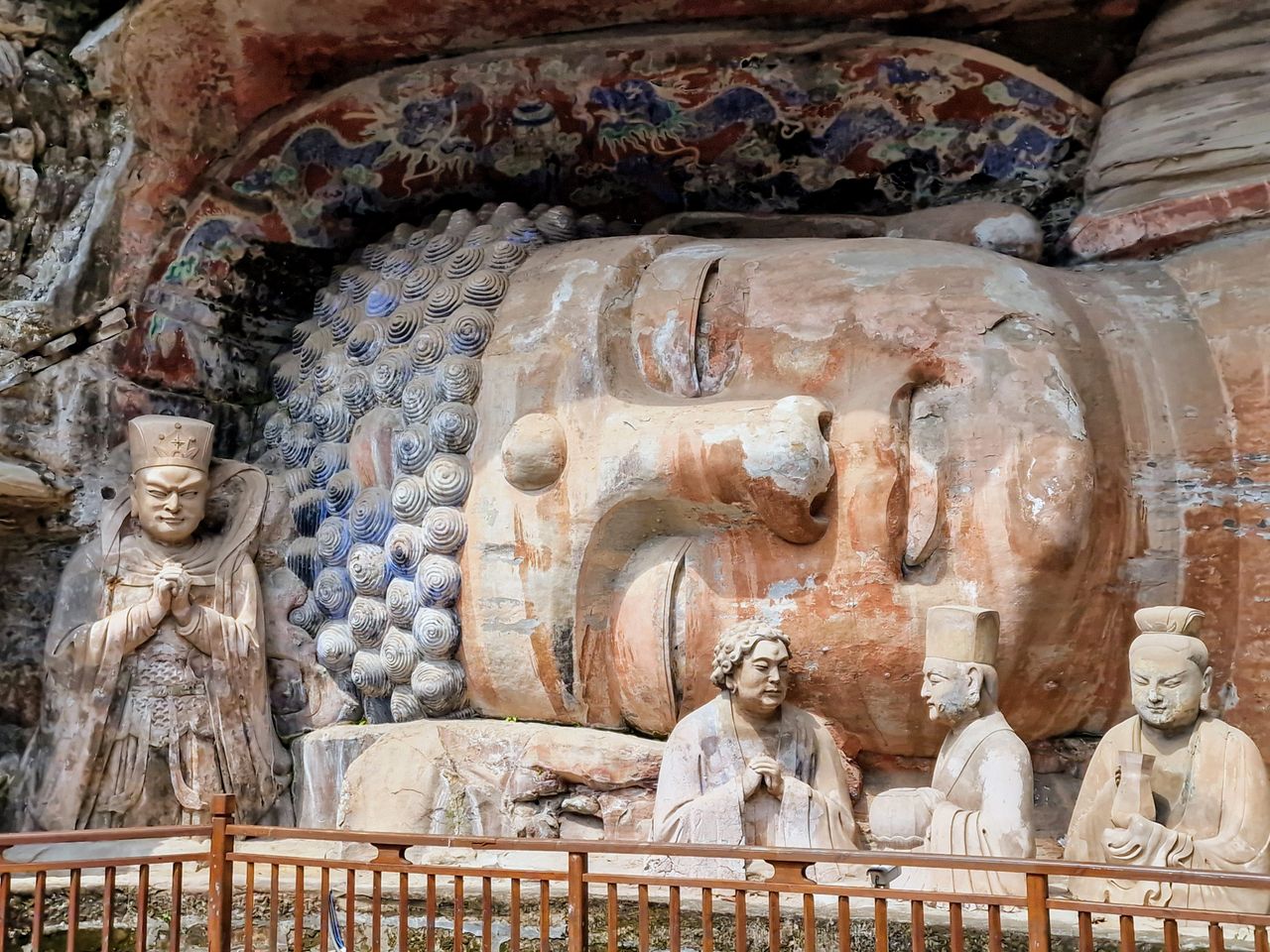 A scenic view of rock sculptures of kongwang mountain