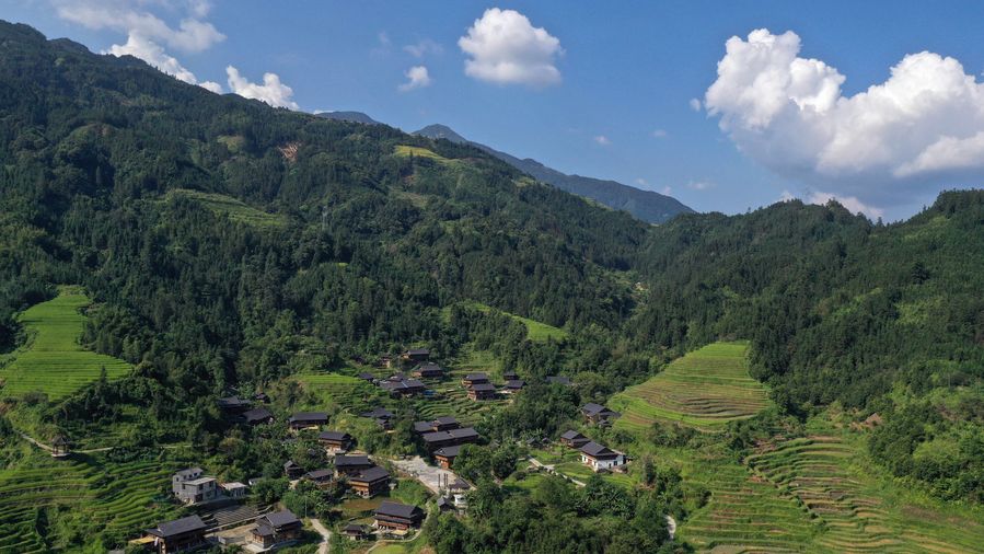 A scenic view of rongshui miao village