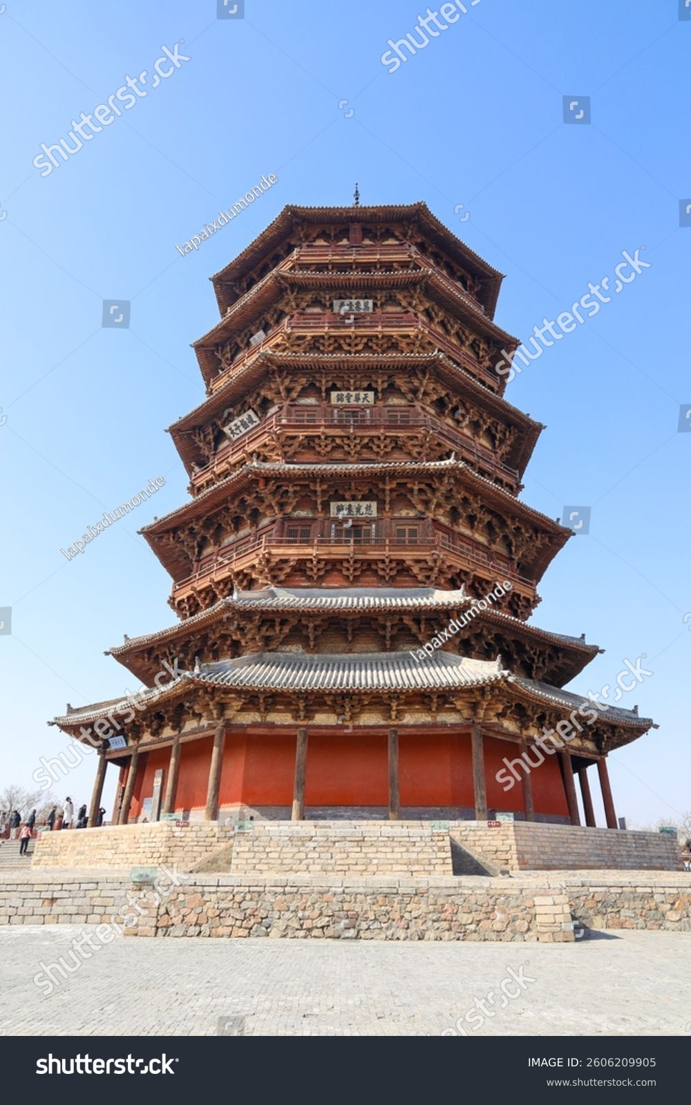 A scenic view of Sakyamuni Pagoda Of Fogong Temple