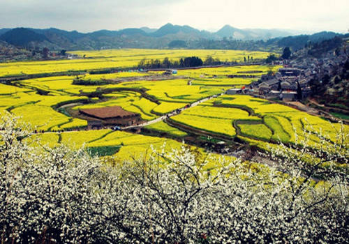 A scenic view of sandu shui ethnic village