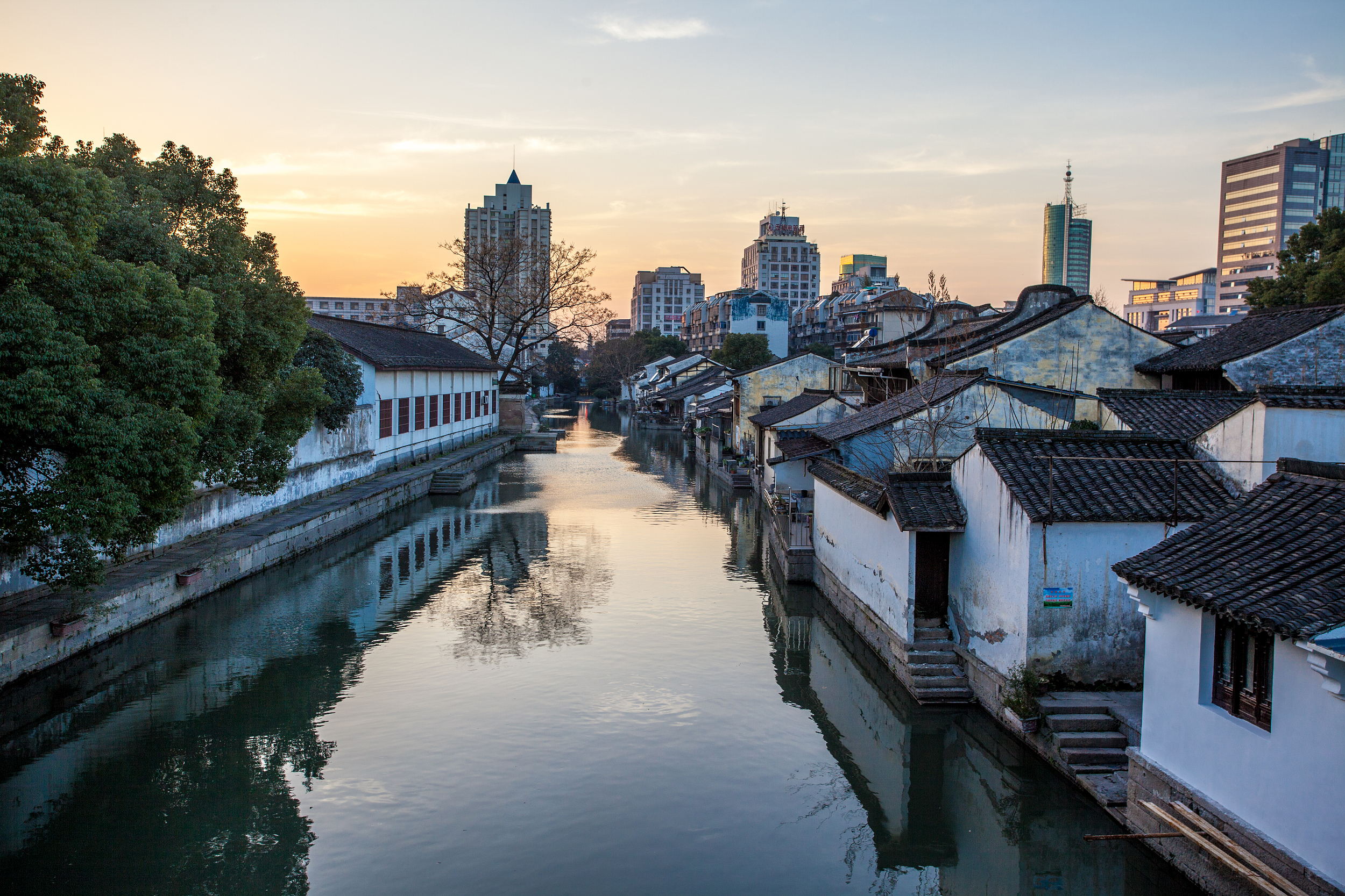 A scenic view of shaoxing ancient city