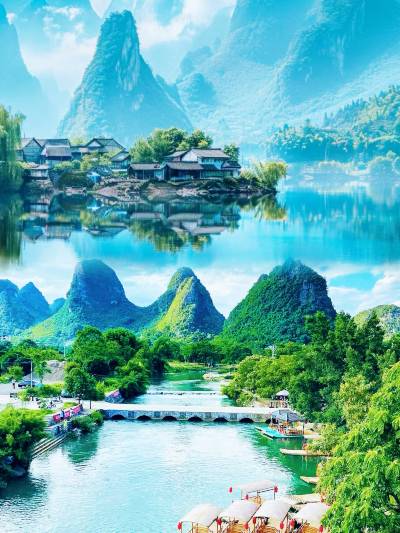 A scenic view of shijingli_town_scenic_area