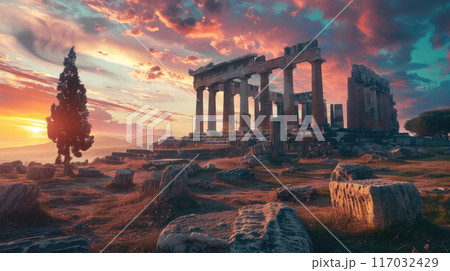 A scenic view of shilou_ruins