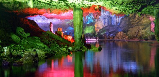A scenic view of taiji cave