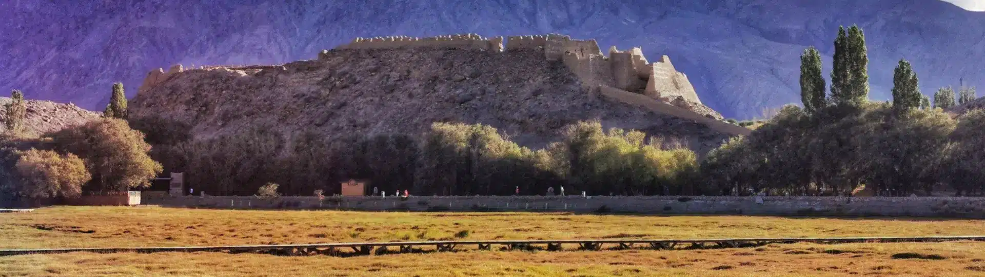 A scenic view of tashkurgan stone city ruins