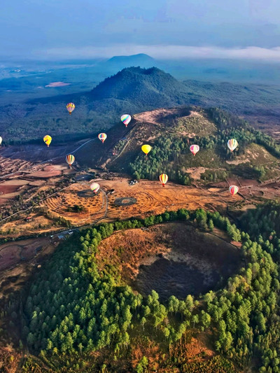 A scenic view of tengchong geothermal volcanic scenic area