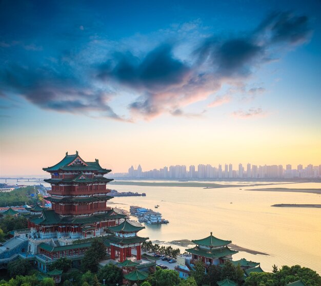 A scenic view of Tengwang Pavilion
